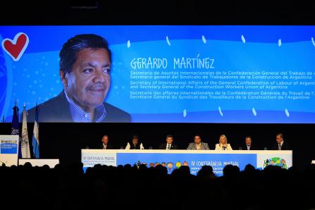 Gerardo Martínez participó de la IV Conferencia Mundial para la Erradicación del Trabajo Infantil.