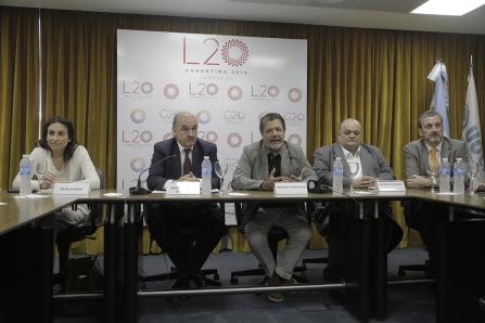Gerardo Martínez  presidió el lanzamiento del L20 Argentina