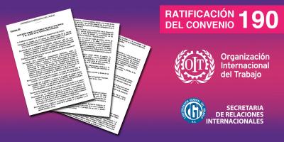 La Secretaria de Relaciones Internacional de la CGT-RA celebra la formalización ante la OIT de la ratificación del Convenio 190 sobre acoso y violencia laboral.