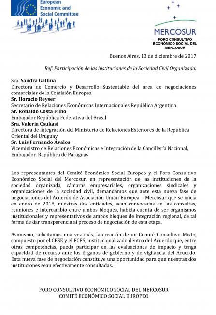 Participación de las instituciones de la Sociedad Civil Organizada.